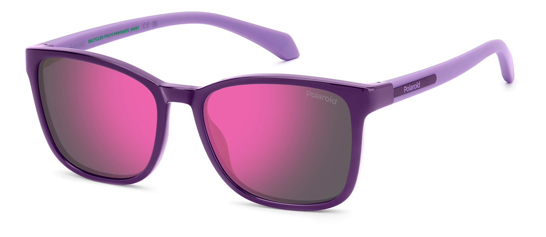 Sonnenbrillen polaroid kids pld 8077/s 0t7 ai burdeos rectangular infantil größe 49mm - Hauptansicht