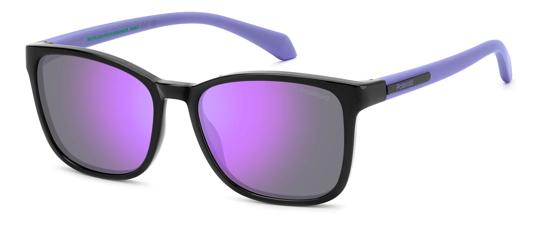 Sonnenbrillen polaroid kids pld 8077/s 1x2 mf negro rectangular infantil größe 49mm - Hauptansicht