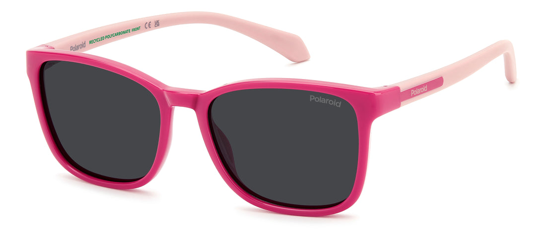 Sonnenbrillen polaroid kids pld 8077/s 35j m9 rosa rectangular infantil größe 49mm - Hauptansicht