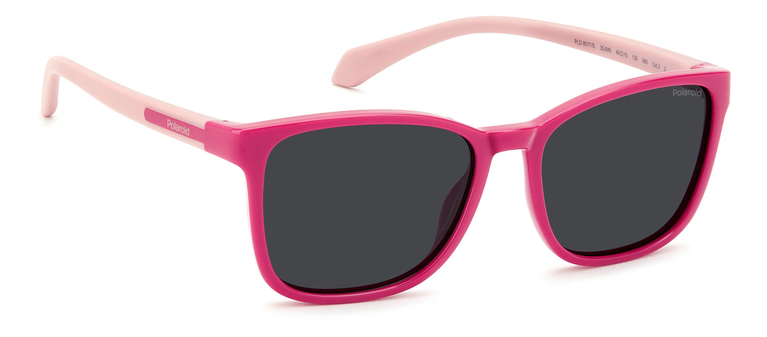 Sonnenbrillen polaroid kids pld 8077/s 35j m9 rosa rectangular infantil größe 49mm - Detailansicht