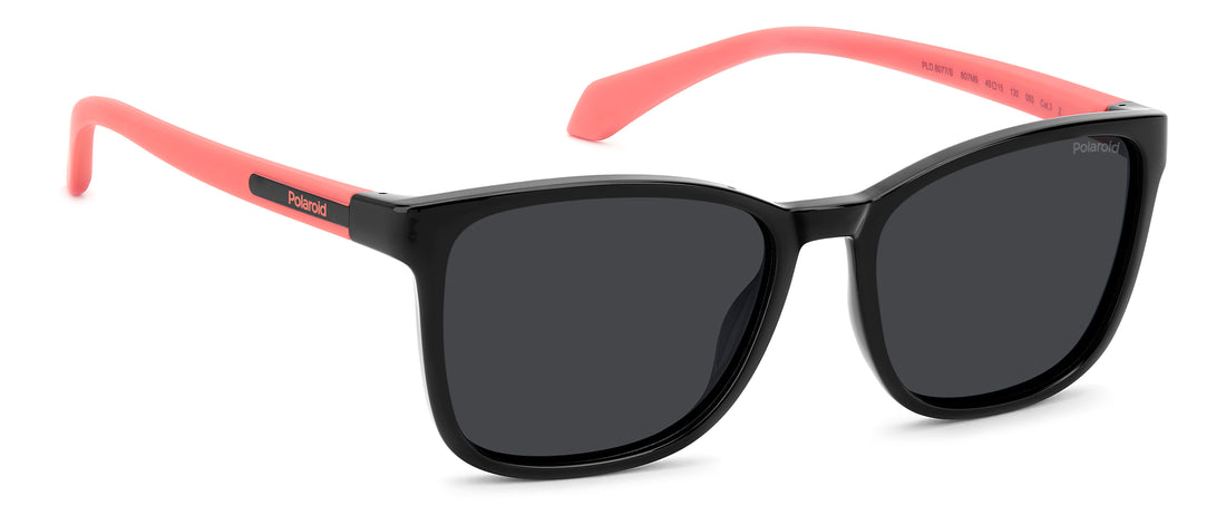 Sonnenbrillen polaroid kids pld 8077/s 807 m9 negro rectangular infantil größe 49mm - Hauptansicht