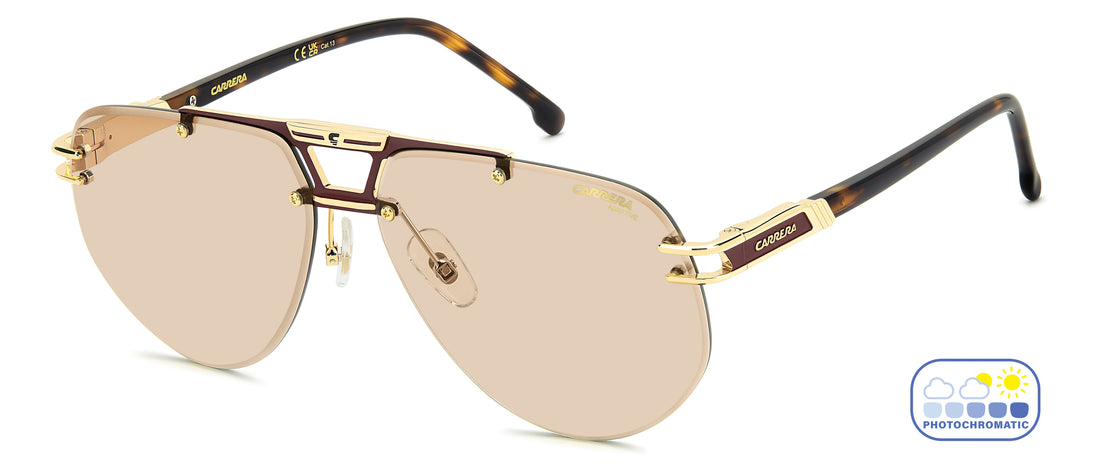 Gafas de sol carrera 1087/s 06j ii dorado rectangular masculino talla 63mm - Vista principal