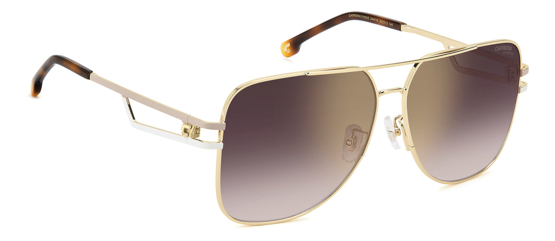 Occhiali da sole carrera 3100/s 24w yk dorado square femenino taglia 63mm - Vista dettagliata