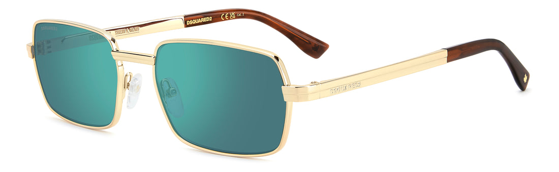 Occhiali da sole dsquared2 d2 0192/s 000 mt dorado oval masculino taglia 58mm - Vista principale