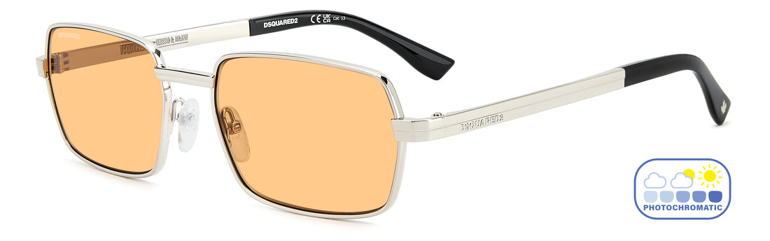 Occhiali da sole dsquared2 d2 0192/s 010 n8 plateado oval masculino taglia 58mm - Vista principale