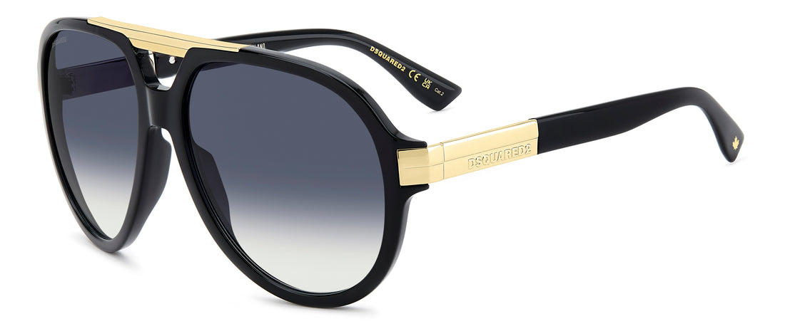 Occhiali da sole dsquared2 d2 0196/s 807 08 negro pilot masculino taglia 62mm - Vista principale