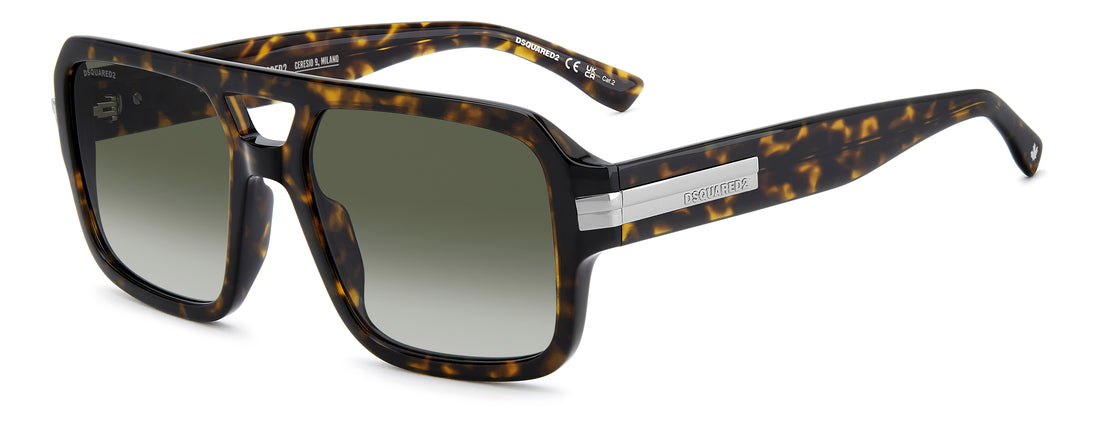 Occhiali da sole dsquared2 d2 0197/s 086 9k havana navigator masculino taglia 57mm - Vista principale