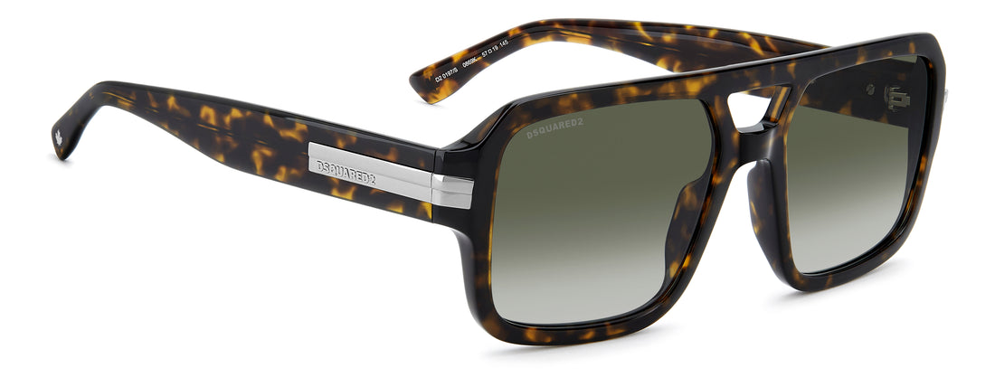 Occhiali da sole dsquared2 d2 0197/s 086 9k havana navigator masculino taglia 57mm - Vista dettagliata