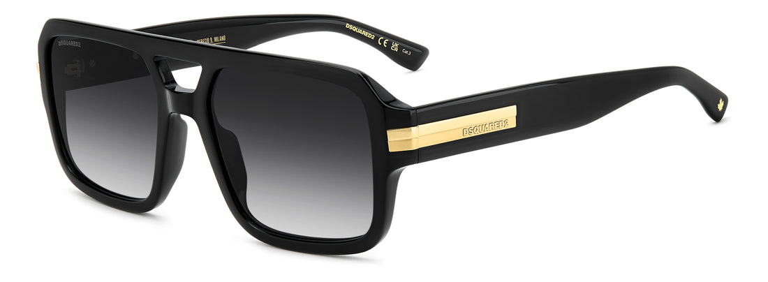 Occhiali da sole dsquared2 d2 0197/s 807 9o negro navigator masculino taglia 57mm - Vista principale