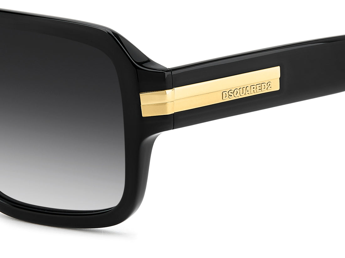 Occhiali da sole dsquared2 d2 0197/s 807 9o negro navigator masculino taglia 57mm - Vista dettagliata