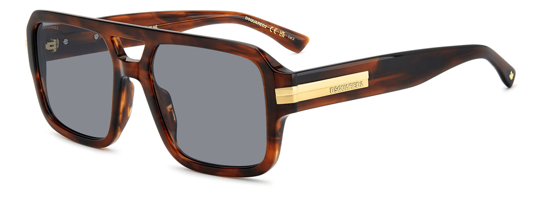 Occhiali da sole dsquared2 d2 0197/s ex4 ir marron navigator masculino taglia 57mm - Vista principale