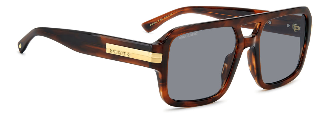 Occhiali da sole dsquared2 d2 0197/s ex4 ir marron navigator masculino taglia 57mm - Vista dettagliata