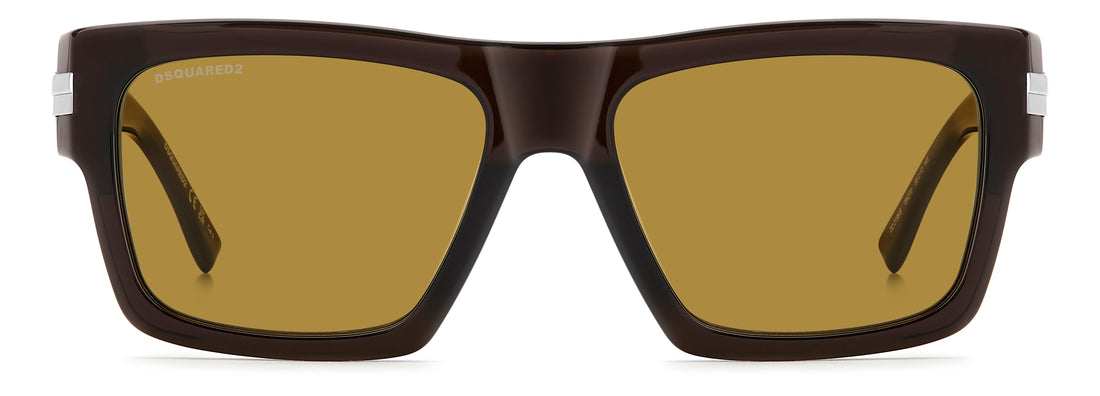 Occhiali da sole dsquared2 d2 0198/s 09q 70 marron square masculino taglia 55mm - Vista dettagliata