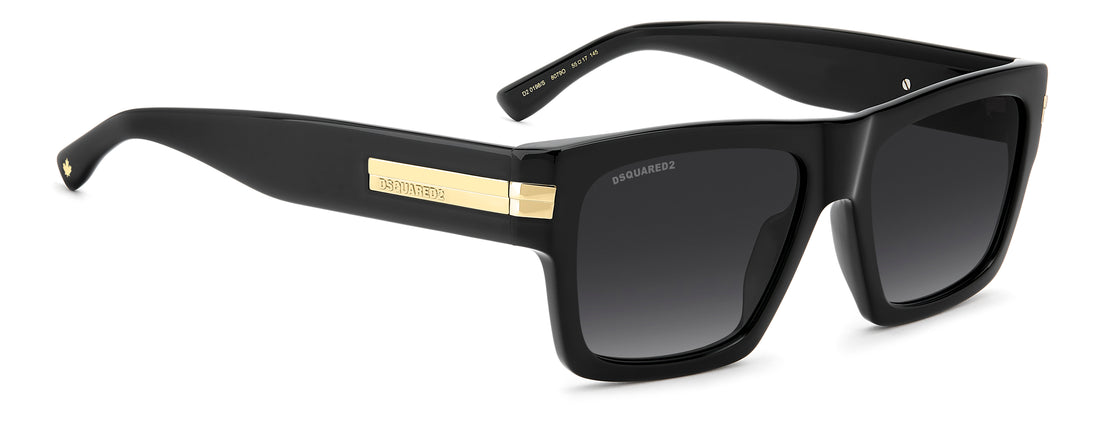 Occhiali da sole dsquared2 d2 0198/s 807 9o negro square masculino taglia 55mm - Vista dettagliata