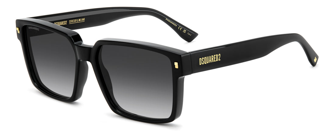 Gafas de sol dsquared2 d2 0202/g/s 807 9o negro square masculino talla 58mm - Vista principal