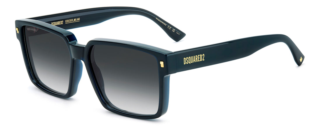 Sunglasses dsquared2 d2 0202/g/s pjp 9o azul square masculino size 58mm - Main view