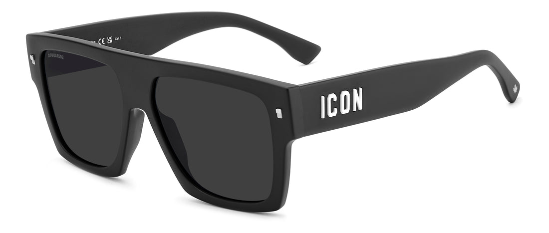 Occhiali da sole dsquared2 icon 0030/s 003 ir negro rectangular masculino taglia 58mm - Vista principale