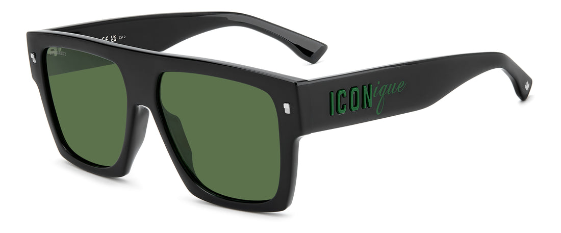 Occhiali da sole dsquared2 icon 0030/s 7zj qt negro rectangular masculino taglia 58mm - Vista principale