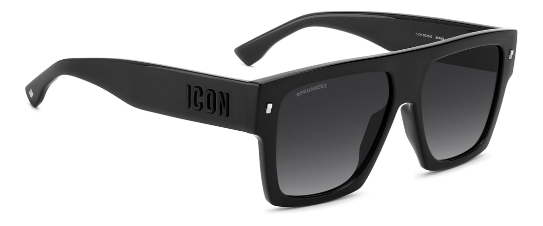 Occhiali da sole dsquared2 icon 0030/s 807 9o negro rectangular masculino taglia 58mm - Vista dettagliata