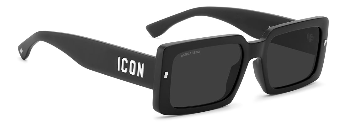 Occhiali da sole dsquared2 icon 0029/s 003 ir negro rectangular masculino taglia 55mm - Vista dettagliata