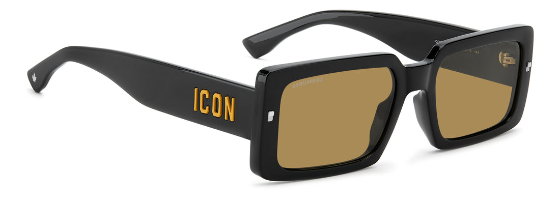 Occhiali da sole dsquared2 icon 0029/s 71c 70 negro rectangular masculino taglia 55mm - Vista dettagliata