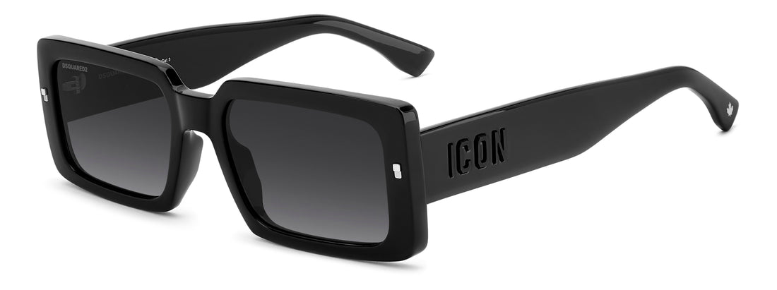 Sunglasses dsquared2 icon 0029/s 807 9o negro rectangular masculino size 55mm - Main view