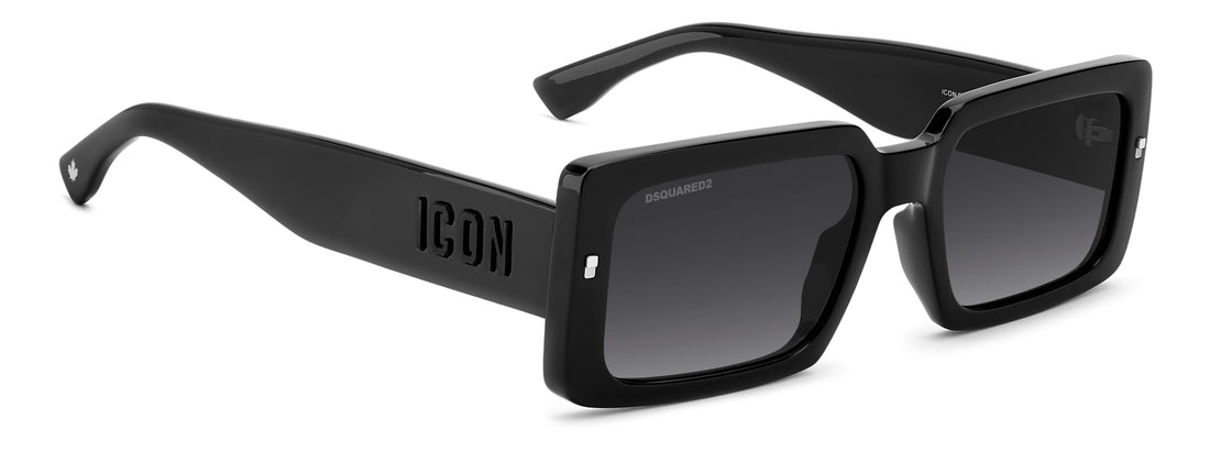 Occhiali da sole dsquared2 icon 0029/s 807 9o negro rectangular masculino taglia 55mm - Vista dettagliata