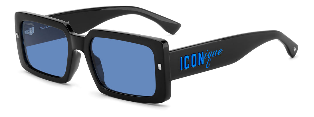 Occhiali da sole dsquared2 icon 0029/s oy4 ku negro rectangular masculino taglia 55mm - Vista principale