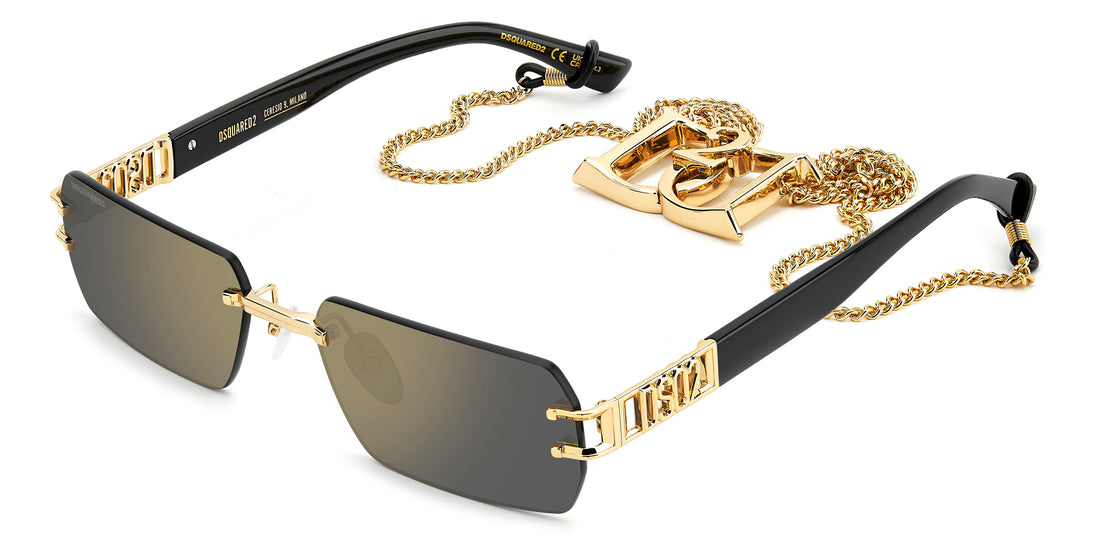Occhiali da sole dsquared2 d2 0189/s/se 000 jo dorado rectangular masculino taglia 57mm - Vista principale