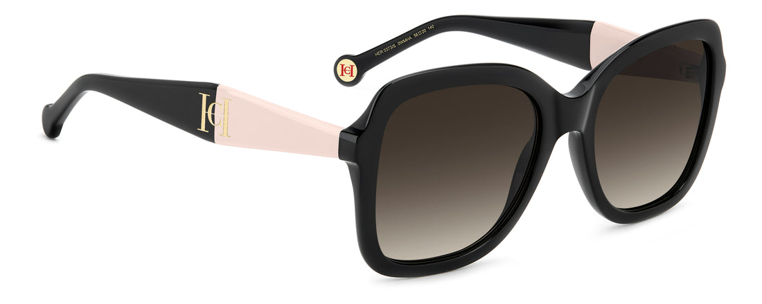 Occhiali da sole carolina herrera her 0373/s 0wm ha negro square femenino taglia 56mm - Vista dettagliata