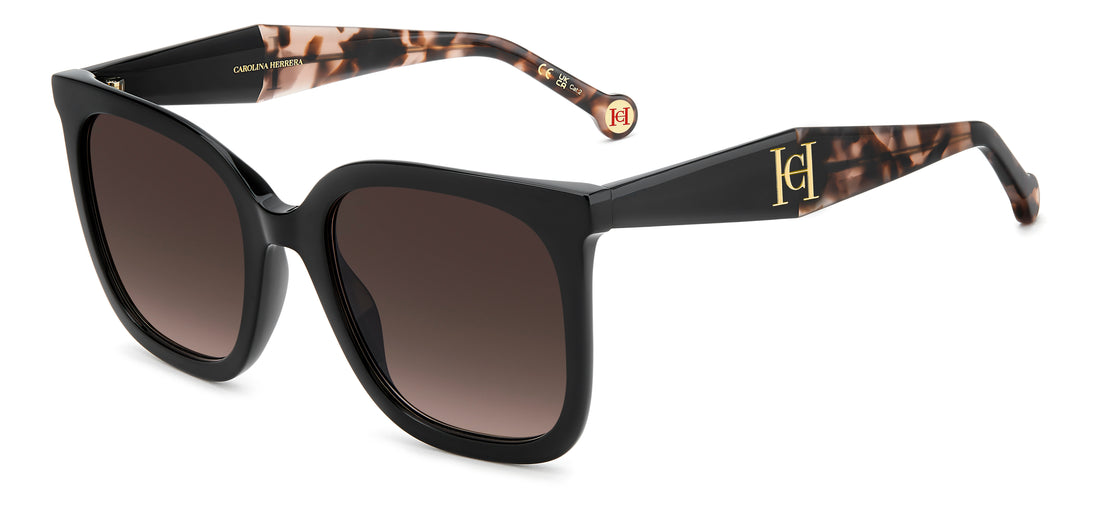 Occhiali da sole carolina herrera her 0375/g/s 807 ha negro square femenino taglia 55mm - Vista principale