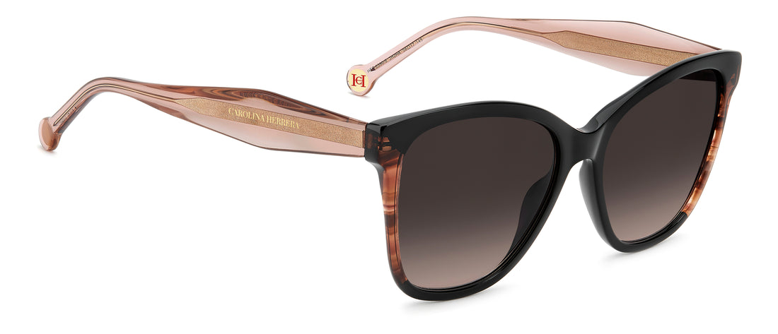 Occhiali da sole carolina herrera her 0390/s 3h2 ha negro butterfly femenino taglia 56mm - Vista dettagliata