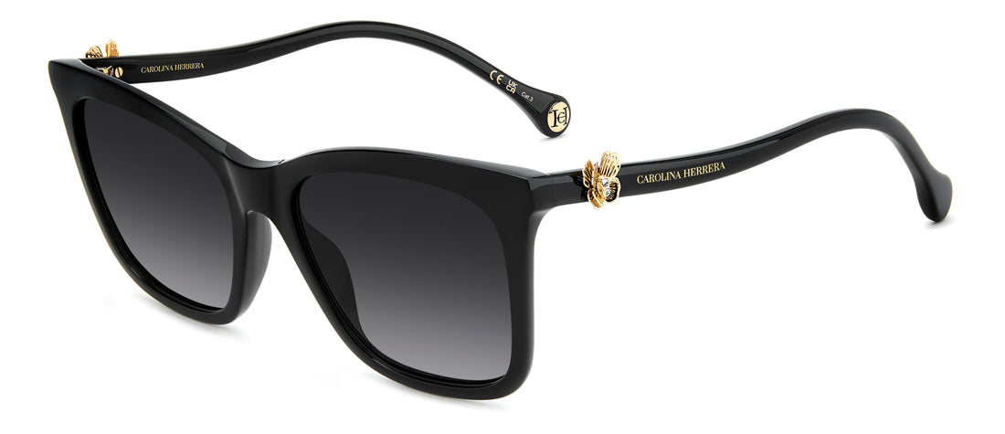 Sonnenbrillen carolina herrera her 0394/g/s 807 9o negro rectangular femenino größe 55mm - Hauptansicht