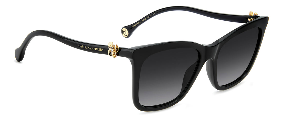 Sonnenbrillen carolina herrera her 0394/g/s 807 9o negro rectangular femenino größe 55mm - Detailansicht