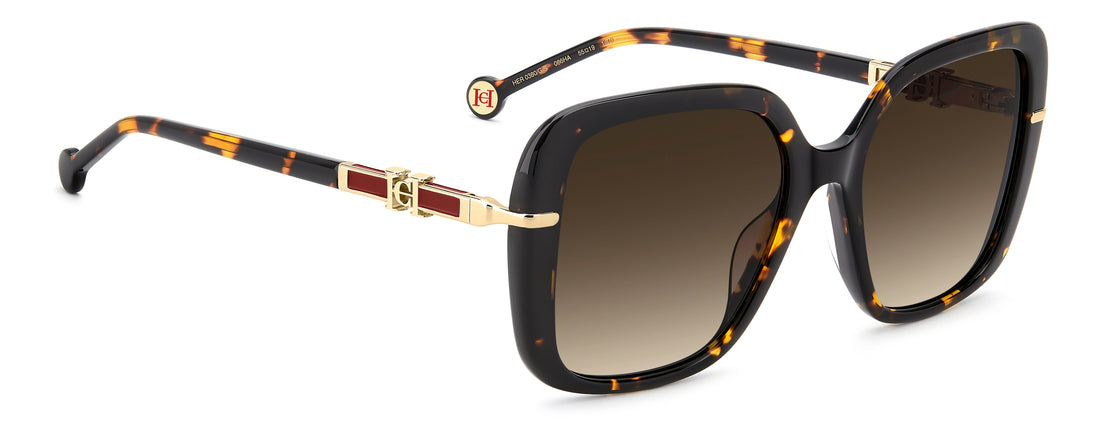 Gafas de sol carolina herrera her 0380/g/s 086 ha havana square femenino talla 55mm - Vista de detalle