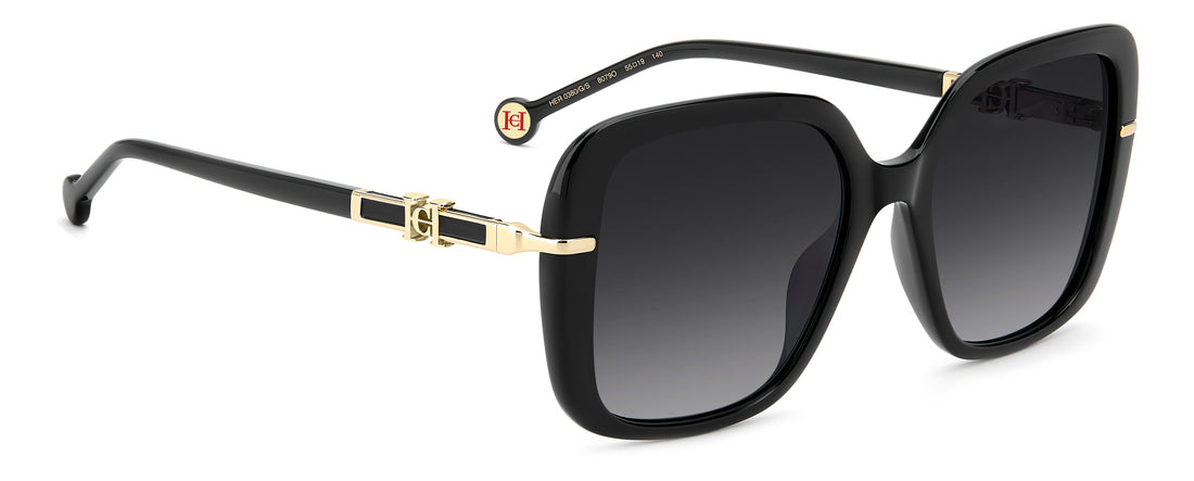 Gafas de sol carolina herrera her 0380/g/s 807 9o negro square femenino talla 55mm - Vista de detalle