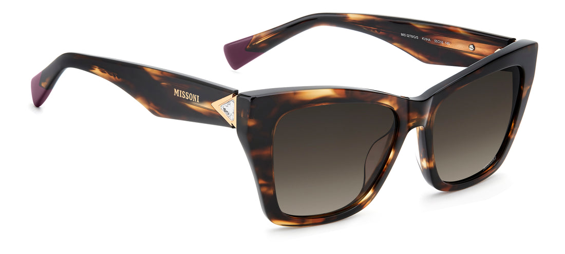 Gafas de sol missoni mis 0278/g/s kvi ha marron cat eye femenino talla 55mm - Vista de detalle