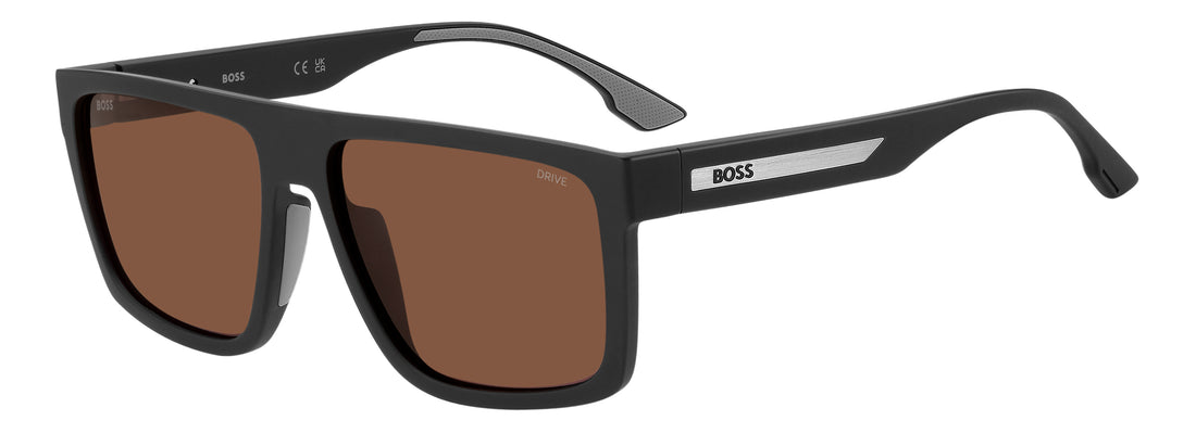 Solbriller hugo boss boss 1956/g/s 807 47 negro rectangular masculino størrelse 58mm - Hovedvisning