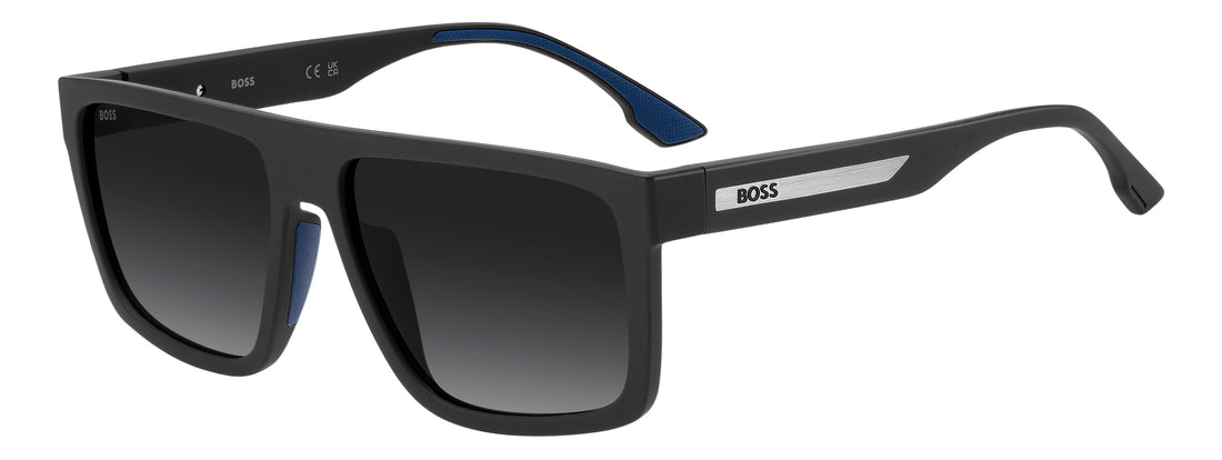 Solbriller hugo boss boss 1956/g/s 807 9o negro rectangular masculino størrelse 58mm - Hovedvisning