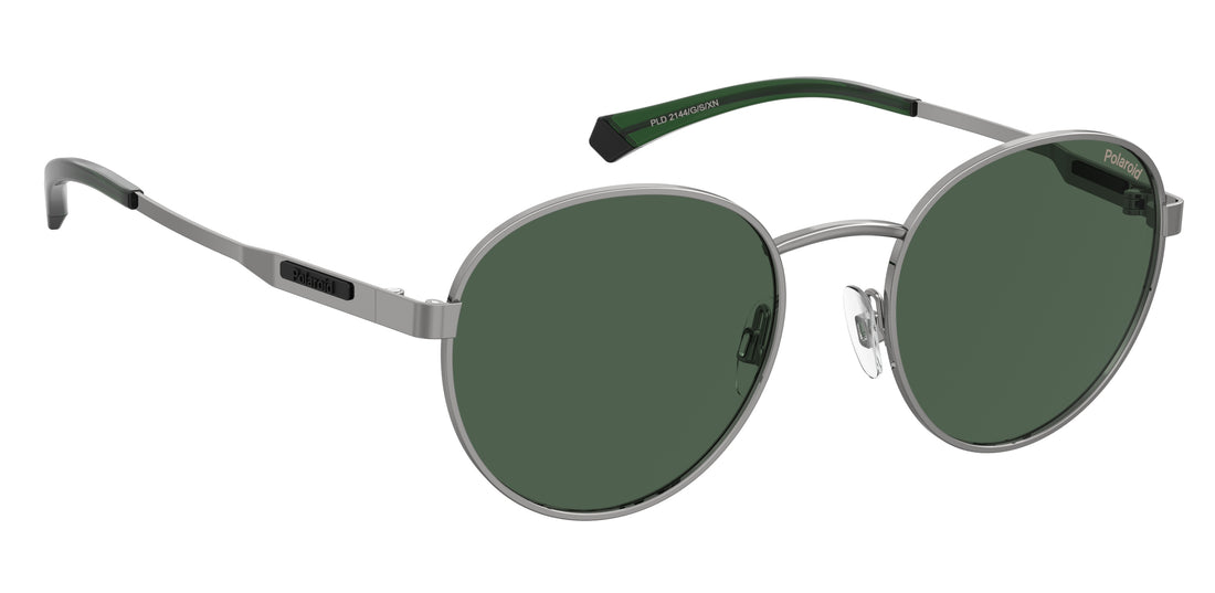 Occhiali da sole polaroid pld 2144/g/s/xn 6lb uc plateado oval unisex taglia 52mm - Vista dettagliata