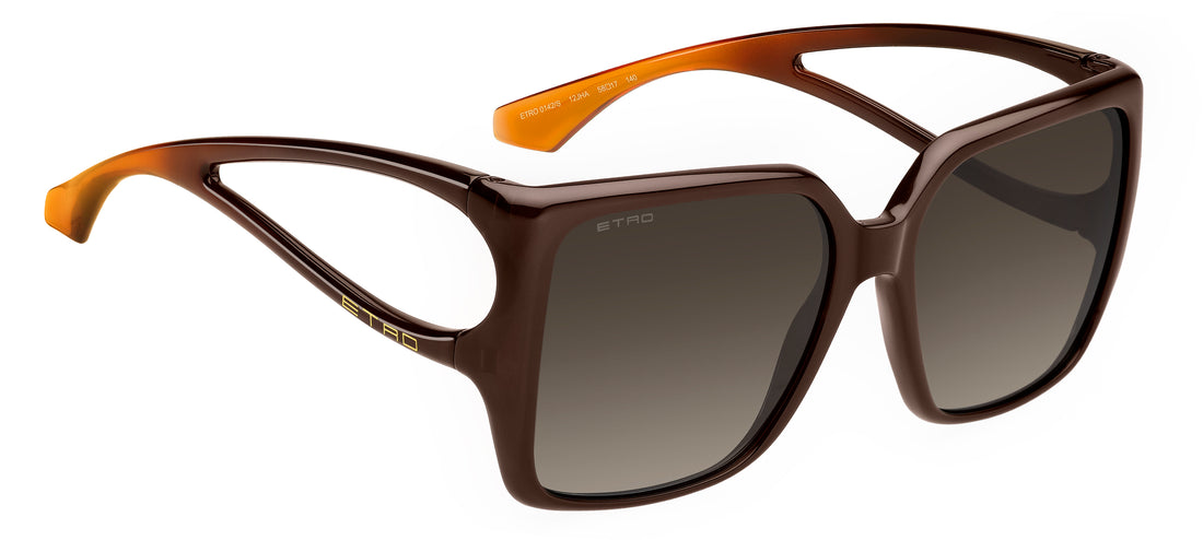 Sunglasses etro 0142/s 12j ha marron square femenino size 58mm - Detailed view