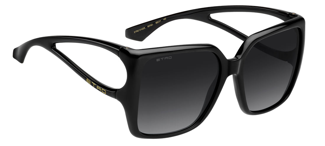 Sunglasses etro 0142/s 807 9o negro square femenino size 58mm - Detailed view