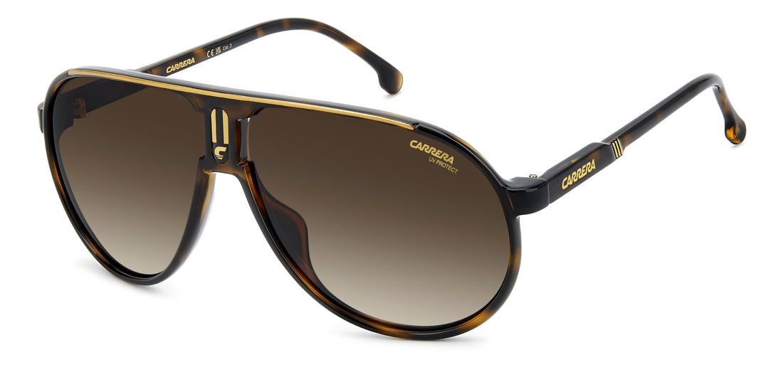 Sunglasses carrera champion/s wr9 ha marron pilot unisex size 62mm - Main view