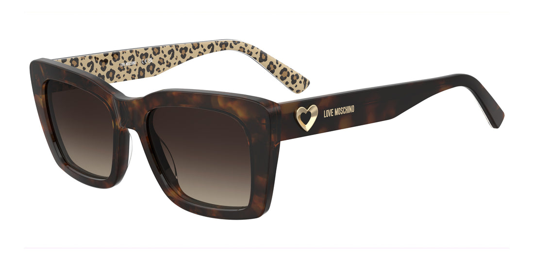 Solglasögon moschino love mol106/s 086 ha havana rectangular femenino storlek 52mm - Huvudvy