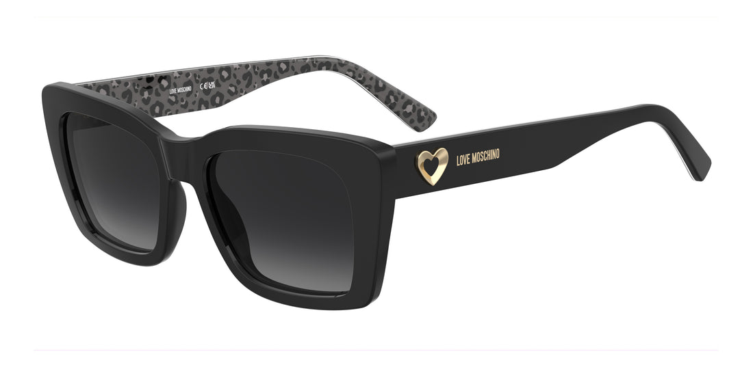 Solglasögon moschino love mol106/s 807 9o negro rectangular femenino storlek 52mm - Huvudvy