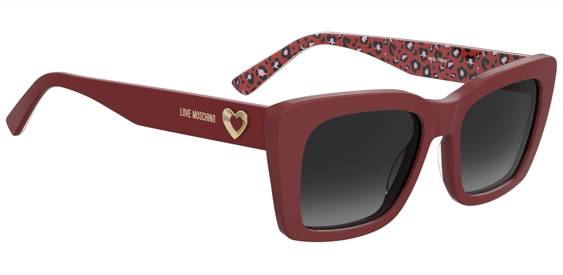 Solglasögon moschino love mol106/s c9a 9o rojo rectangular femenino storlek 52mm - Detaljvy