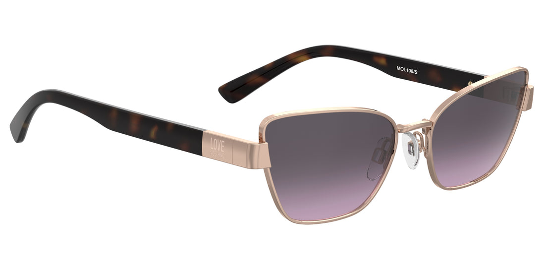 Solglasögon moschino love mol108/s ddb dg dorado rectangular femenino storlek 56mm - Detaljvy