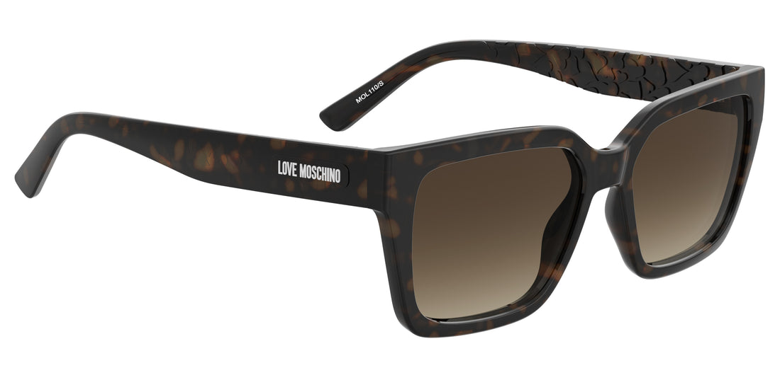 Solglasögon moschino love mol110/s 086 ha havana rectangular femenino storlek 55mm - Detaljvy