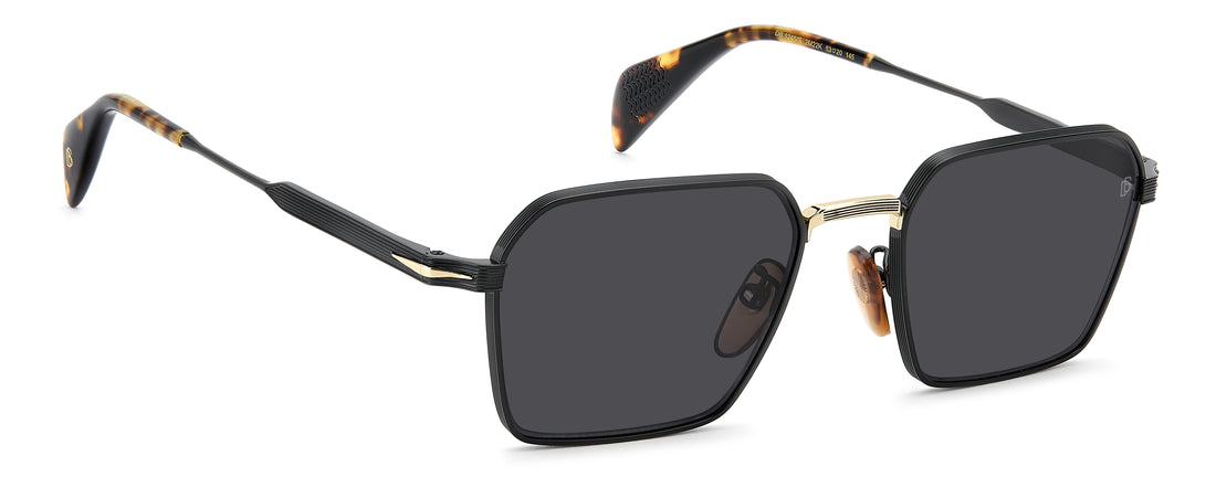 Solbriller david beckham db 1245/s 2m2 2k negro rectangular masculino størrelse 53mm - Detaljeret visning