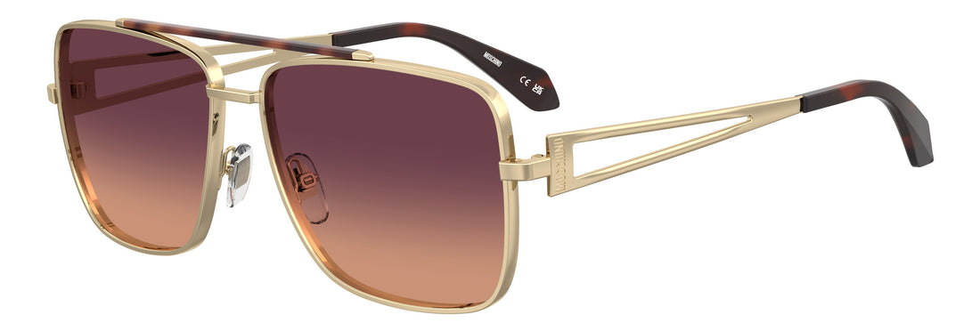 Sunglasses moschino mos218/s 000 3x dorado rectangular unisex size 60mm - Main view